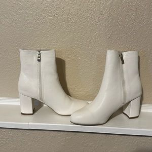 Lulus white heeled boots